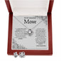 Love Knot Earring & Necklace Set: TO MY AMAZING MOM TO MY BEAUTIFUL, KIND, STRONG AND TRULY,...YOUR DAUGHTER
