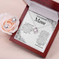 Love Knot Earring & Necklace Set: TO MY AMAZING MOM TO MY BEAUTIFUL, KIND, STRONG AND TRULY,...YOUR DAUGHTER