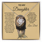 Love Knot Necklace: TO MY DAUGHTER NEVER FORGET THAT I'LL BE THERE FOR YOU. LOVE, DAD