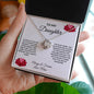 Love Knot Necklace: TO MY DAUGHTER I CLOSED MY EYES FOR BUT A MOMENT AND SUDDENLY,...LOVE, MOM