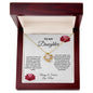 Love Knot Necklace: TO MY DAUGHTER I CLOSED MY EYES FOR BUT A MOMENT AND SUDDENLY,...LOVE, MOM