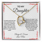 Forever Love Heart Necklace: TO MY DAUGHTER I CLOSED MY EYES FOR BUT A MOMENT AND SUDDENLY,...ALWAYS & FOREVER LOVE, MOM