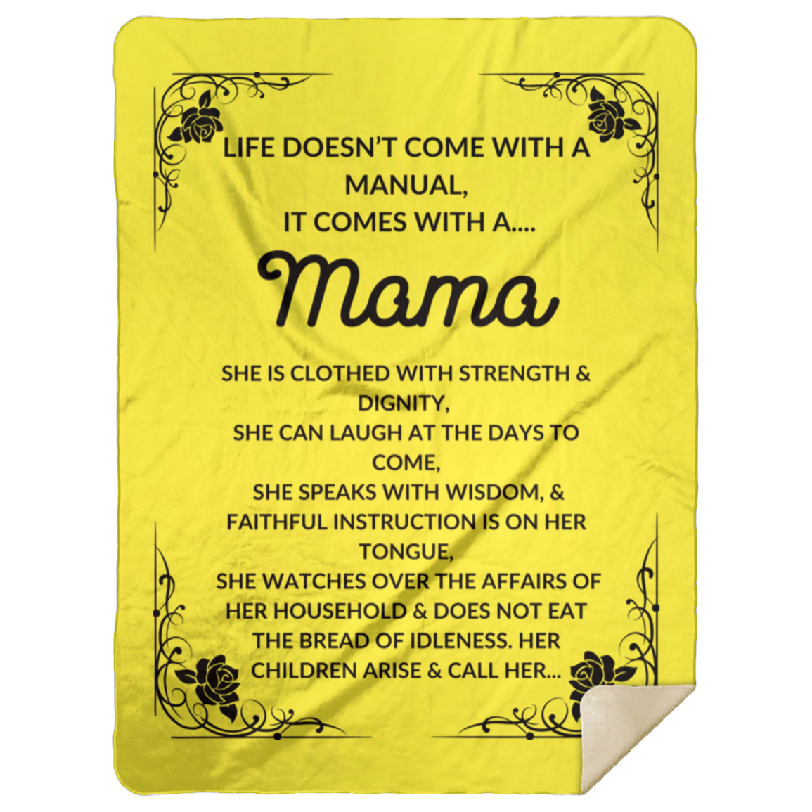 Premium Sherpa Blanket 60x80: LIFE DOESN'T COME WITH A MANUAL, IT COMES WITH A...