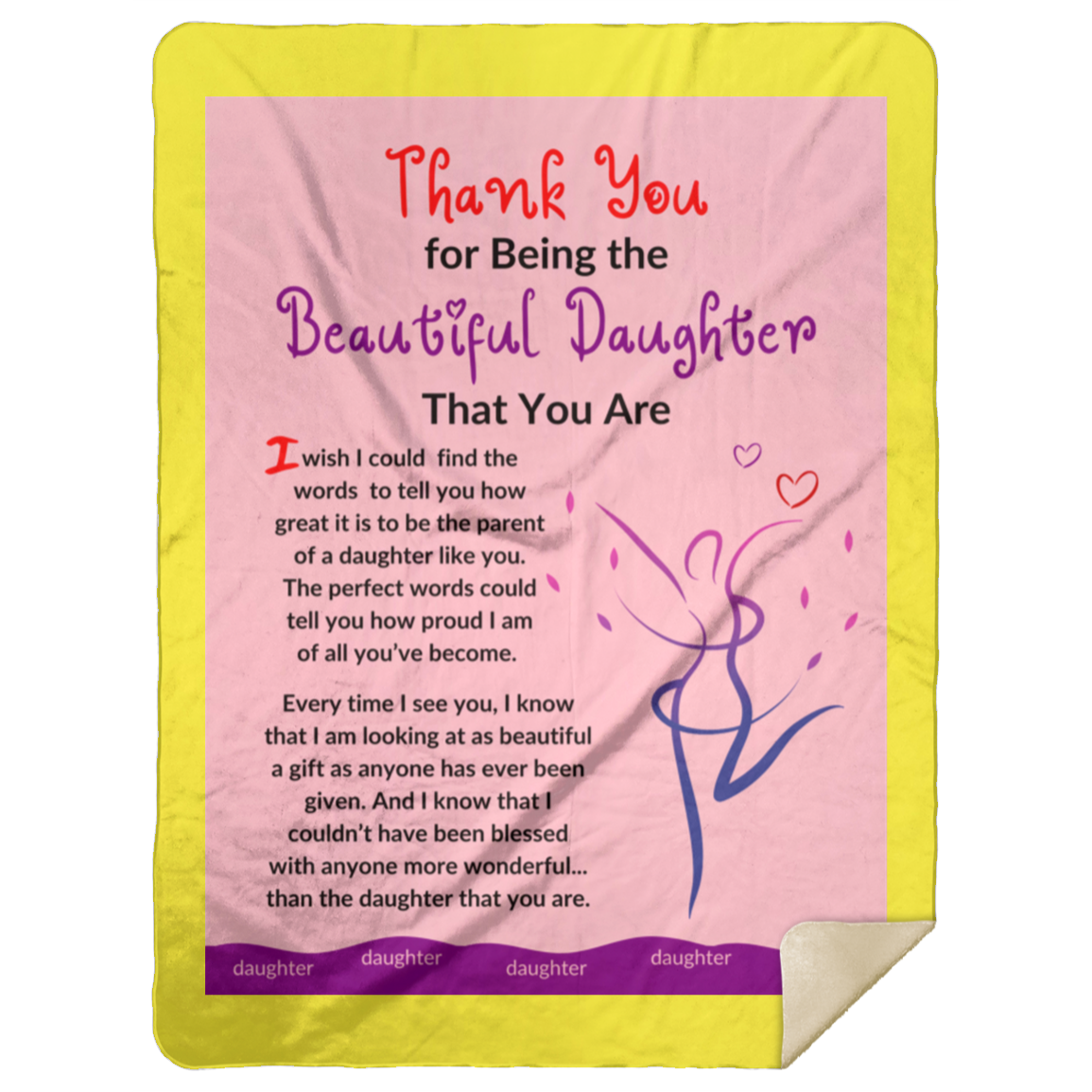 Premium Sherpa Blanket 60x80: Thank You for Being the Beautiful Daughter That You Are