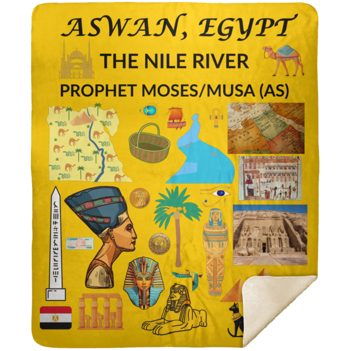 Premium Sherpa Blanket 50x60: ASWAN, EGYPT