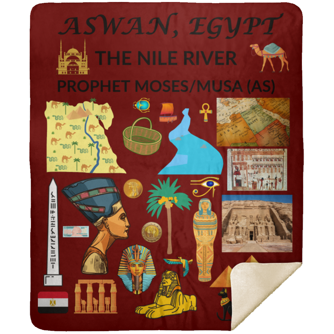 Premium Sherpa Blanket 50x60: ASWAN, EGYPT