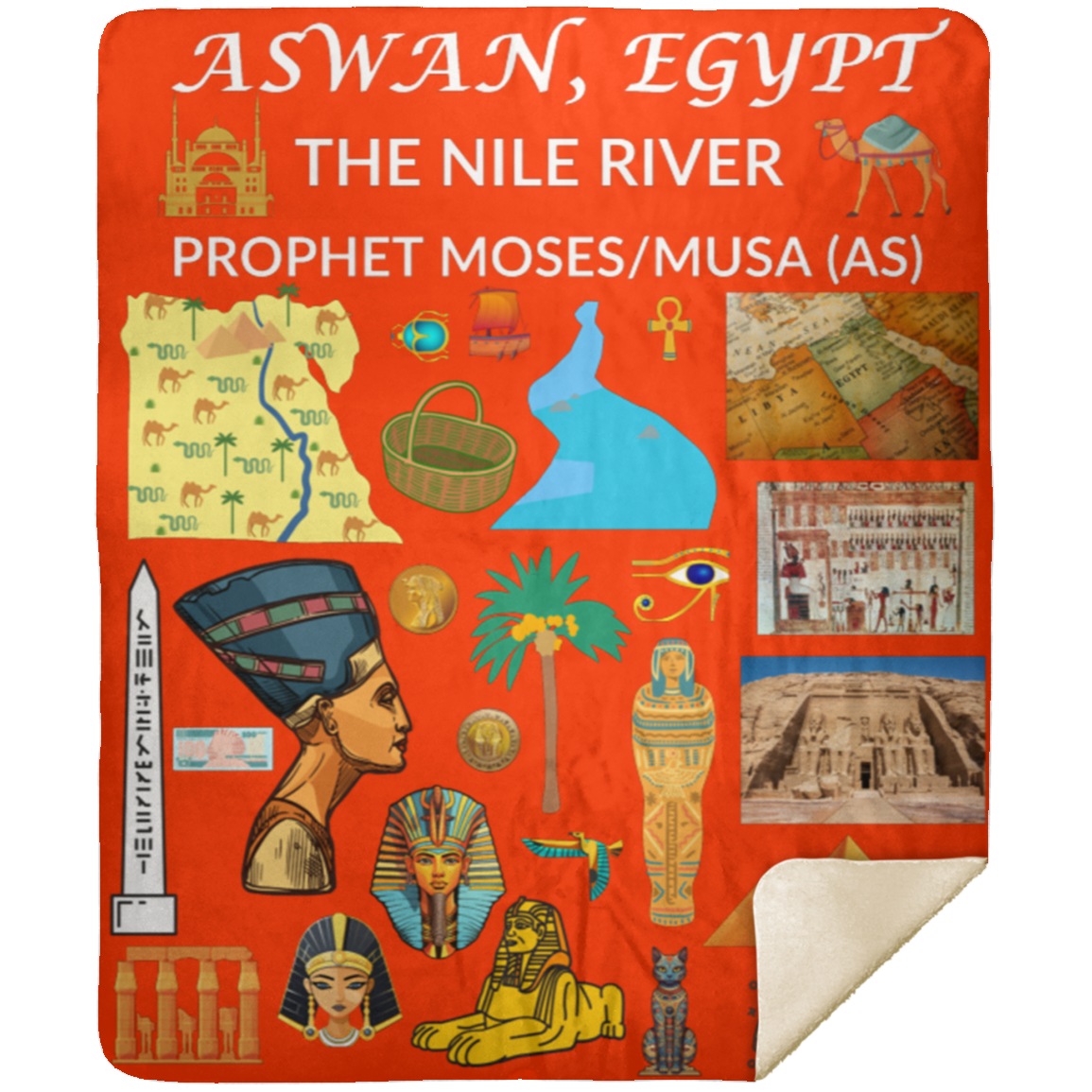 Premium Sherpa Blanket 50x60: ASWAN, EGYPT