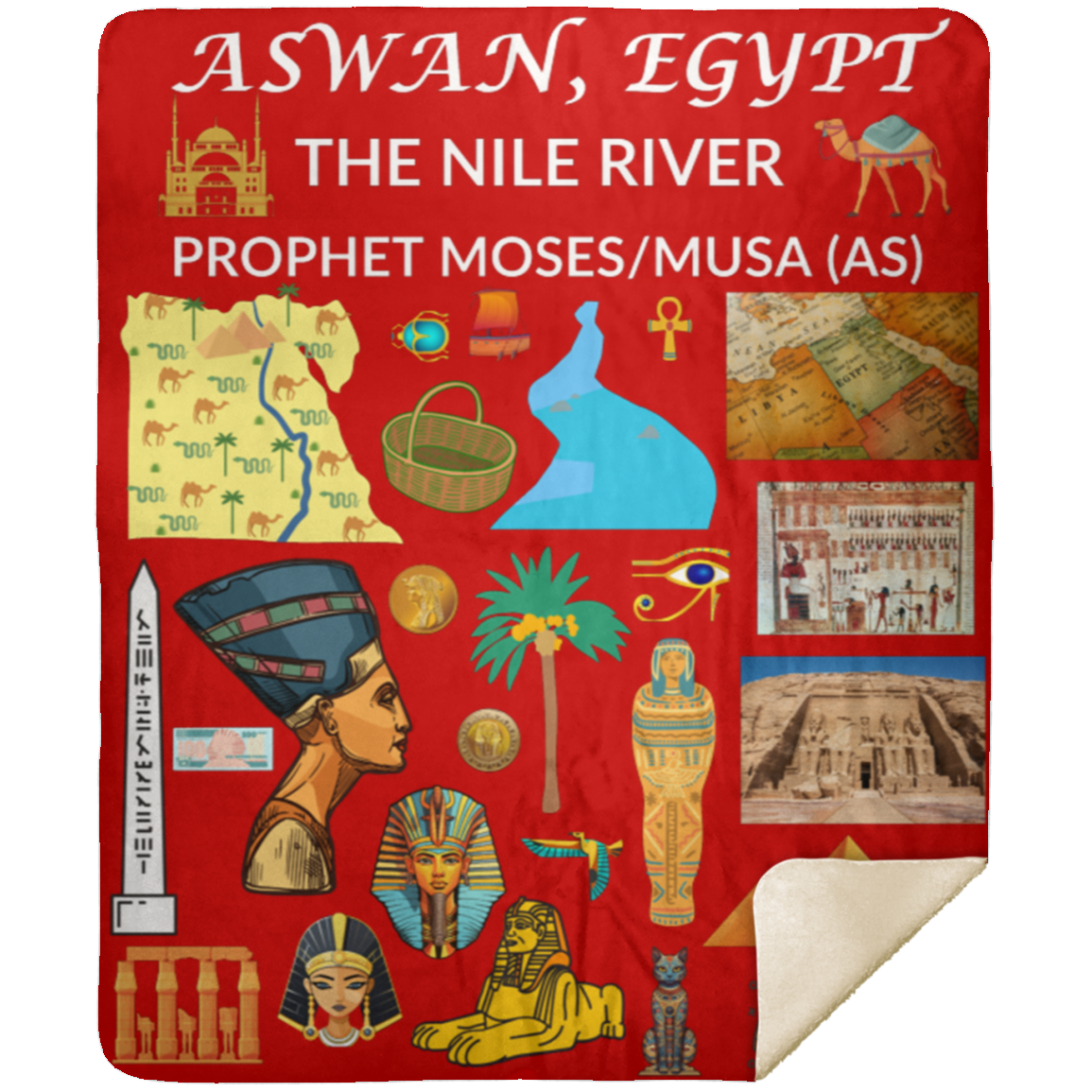 Premium Sherpa Blanket 50x60: ASWAN, EGYPT