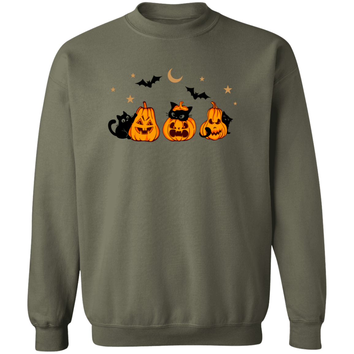 SPOOKY HALLOWEEN Crewneck Pullover Sweatshirt