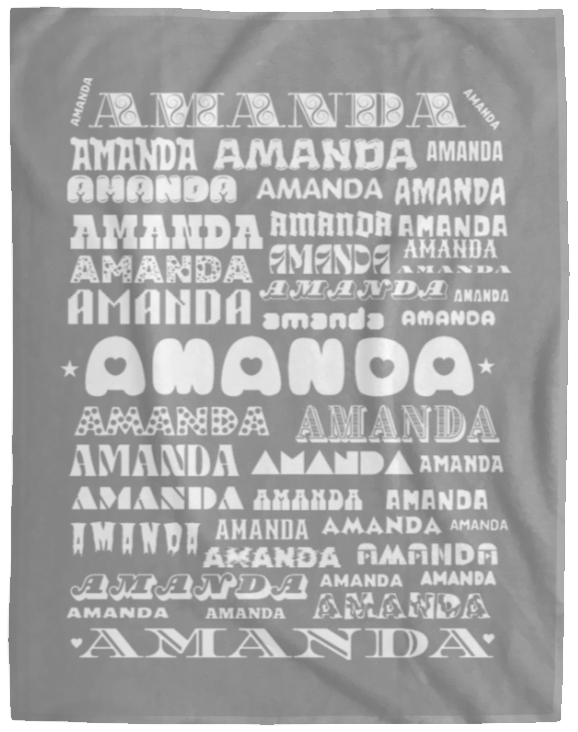 Plush Fleece Blanket - 60x80: AMANDA NAME BLANKET