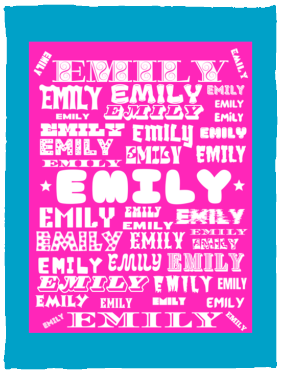 Plush Fleece Blanket - 30x40: EMILY