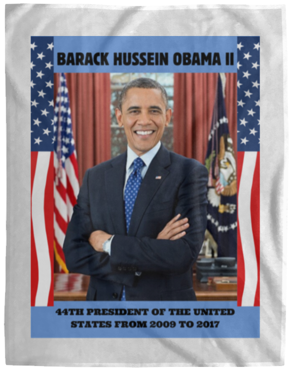 Plush Fleece Blanket - 60x80: PRESIDENT OBAMA BLANKET