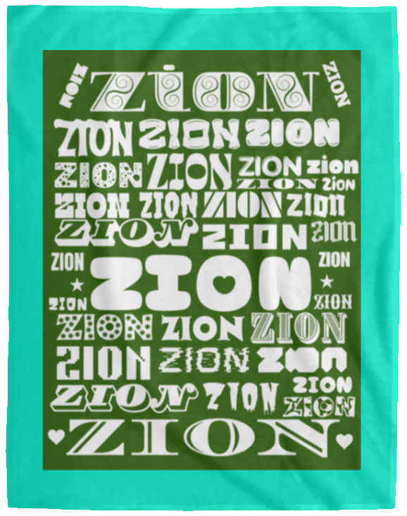 Plush Fleece Blanket - 60x80: ZION NAME BLANKET