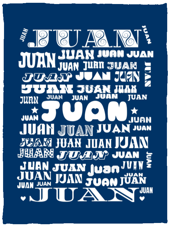 Plush Fleece Blanket - 30x40: JUAN