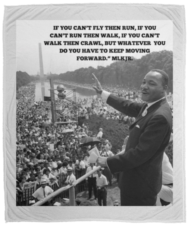 Plush Fleece Blanket - 50x60: MARTIN LUTHER KING JR.  AUG. 28, 1963 BLANKET