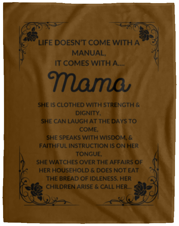 Plush Fleece Blanket - 60x80: Life Doesn't Come With  A Manual,