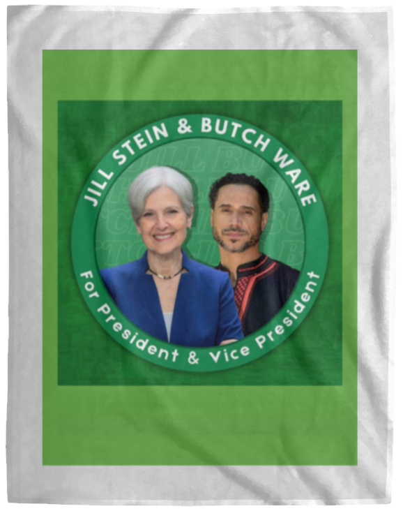 Plush Fleece Blanket - 60x80: JILL STEIN & BUTCH WARE PRESIDENTIAL BLANKET