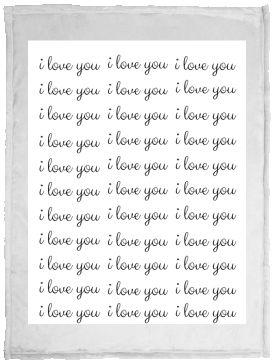 Plush Fleece Blanket - 30x40: I LOVE YOU