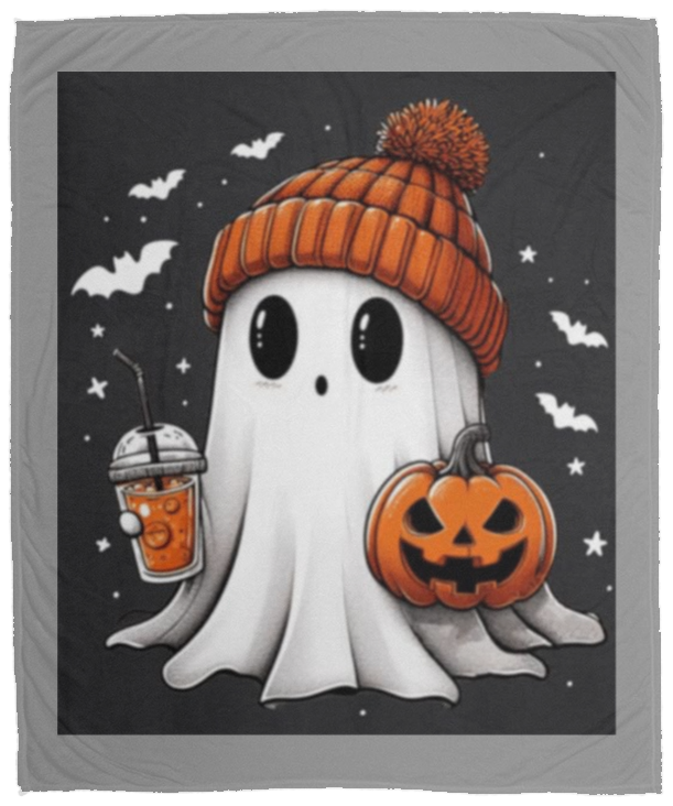 Plush Fleece Blanket - 50x60: HALLOWEEN GHOST BLANKET