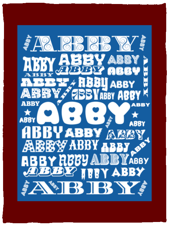 Plush Fleece Blanket - 30x40: ABBY