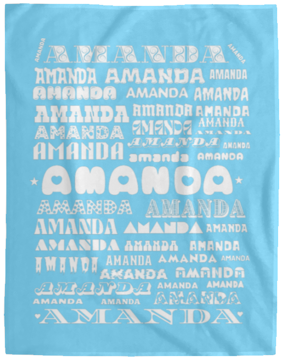 Plush Fleece Blanket - 60x80: AMANDA NAME BLANKET