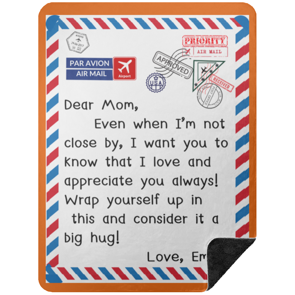 Premium Black Sherpa Blanket 60x80: DEAR MOM, EVEN WHEN I'M NOT CLOSE BY,