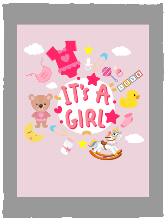 Plush Fleece Blanket - 30x40: IT'S A GIRL