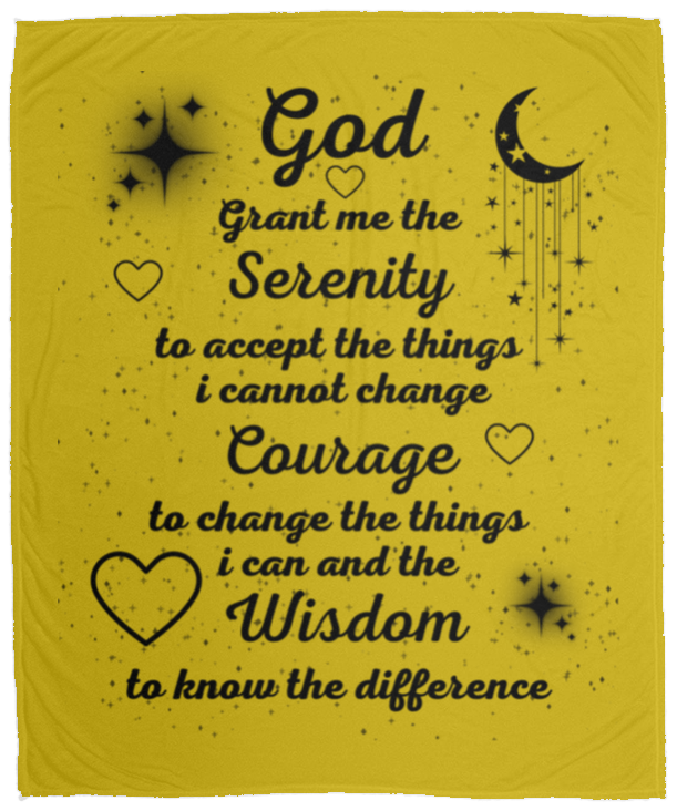 Plush Fleece Blanket - 50x60: SERENITY PRAYER BLANKET