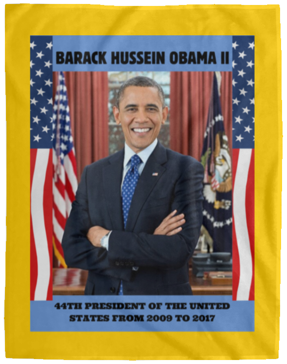 Plush Fleece Blanket - 60x80: PRESIDENT OBAMA BLANKET