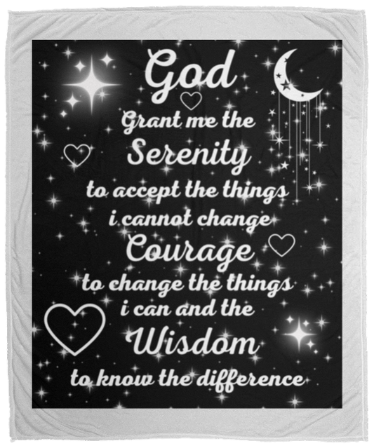 Plush Fleece Blanket - 50x60: SERENITY PRAYER BLANKET