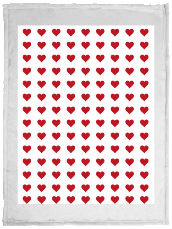 Plush Fleece Blanket - 30x40: HEARTS