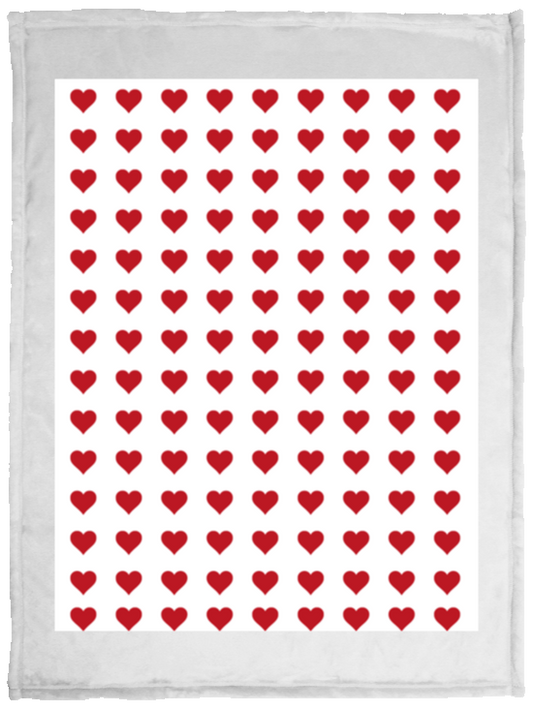 Plush Fleece Blanket - 30x40: HEARTS