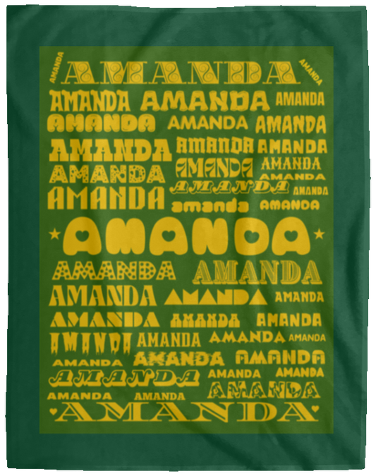 Plush Fleece Blanket - 60x80: AMANDA NAME BLANKET