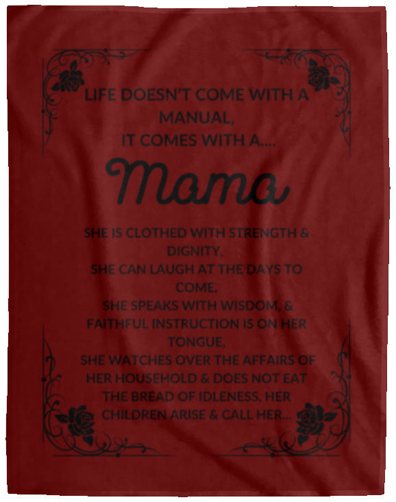 Plush Fleece Blanket - 60x80: Life Doesn't Come With  A Manual,