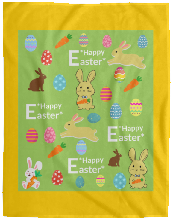 Plush Fleece Blanket - 60x80: HAPPY EASTER