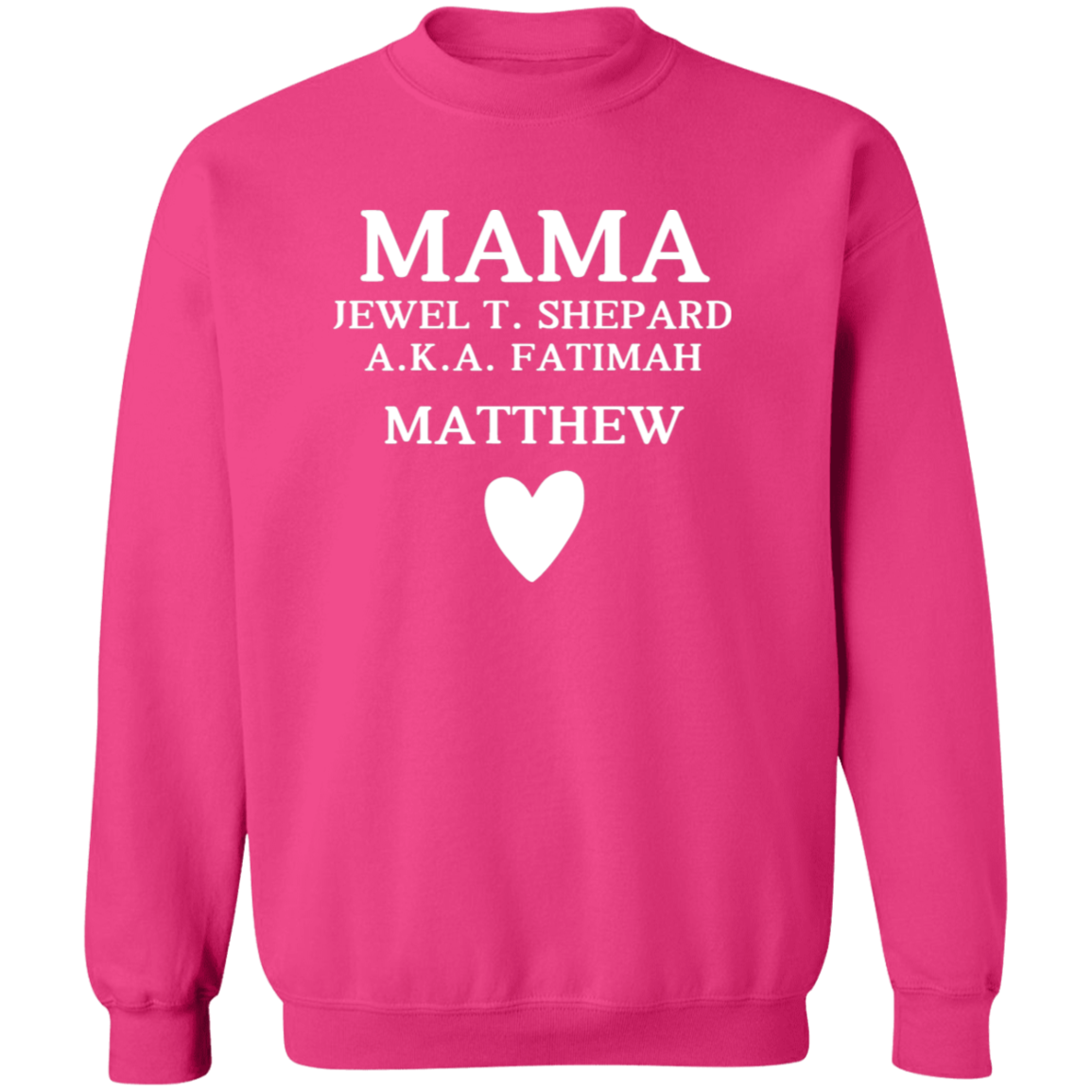 G180 Crewneck Pullover Sweatshirt: JEWEL T. SHEPARD MATTHEW