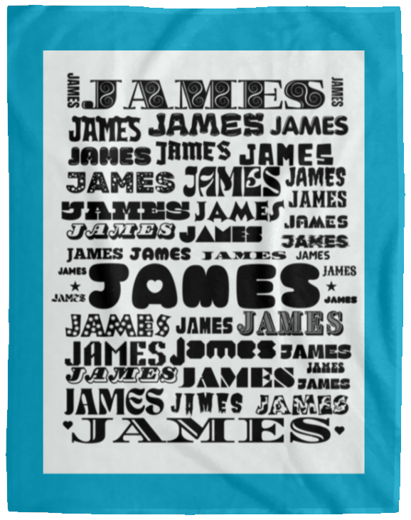 Plush Fleece Blanket - 60x80: JAMES NAME BLANKET