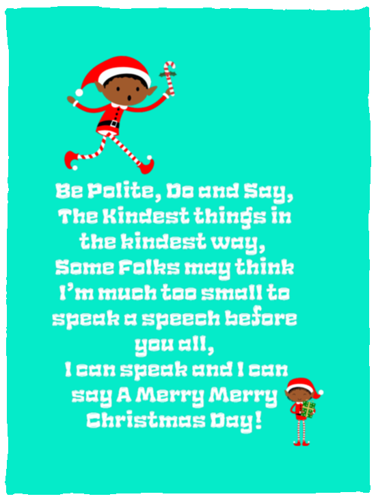 Plush Fleece Blanket - 30x40: ELF JAMES’S CHRISTMAS BLANKET BE POLITE, DO AND SAY, THE KINDEST THINGS,..