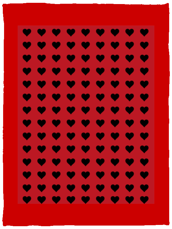 Plush Fleece Blanket - 30x40: BLACK HEARTS