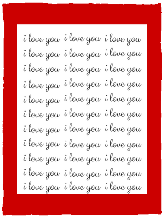 Plush Fleece Blanket - 30x40: I LOVE YOU