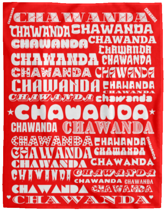 Plush Fleece Blanket - 60x80: CHAWANDA NAME BLANKET