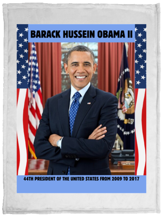 Plush Fleece Blanket - 30x40: PRESIDENT OBAMA BLANKET