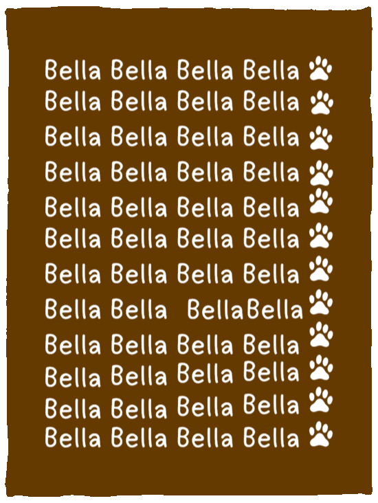 Plush Fleece Blanket - 30x40: NAME BLANKET "BELLA"  (LET ME PERSONALIZE YOURS FOR A FRIENDLY PET GIFT)