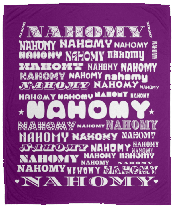 Plush Fleece Blanket - 50x60: NAHOMY NAME BLANKET