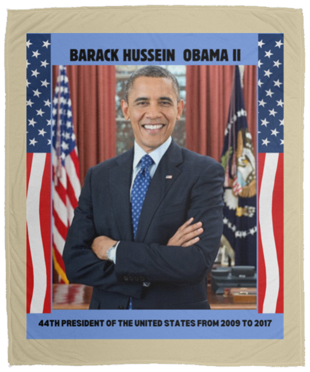 Plush Fleece Blanket - 50x60: PRESIDENT OBAMA BLANKET