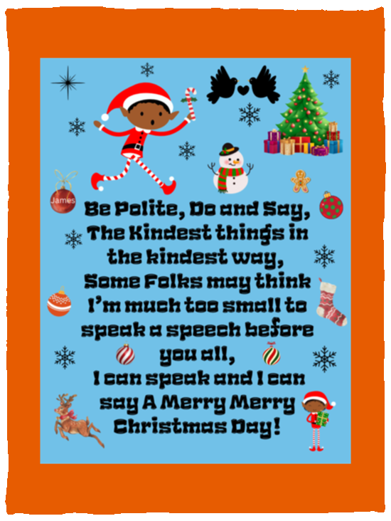 Plush Fleece Blanket - 30x40: ELF JAMES’S CHRISTMAS BLANKET Be Polite, Do and Say, The Kindest Things,…