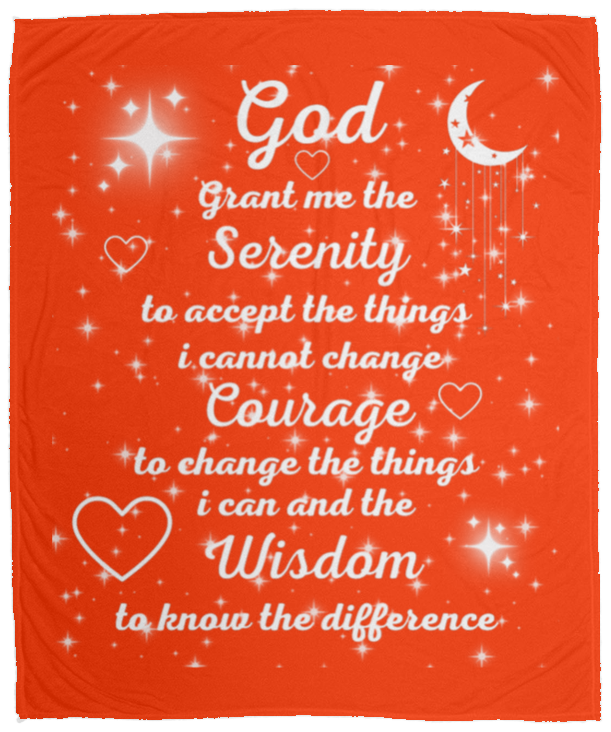 Plush Fleece Blanket - 50x60: SERENITY PRAYER BLANKET