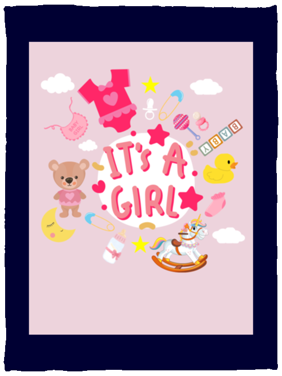 Plush Fleece Blanket - 30x40: IT'S A GIRL