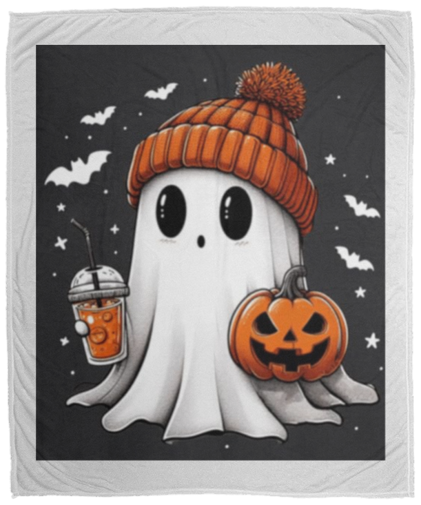 Plush Fleece Blanket - 50x60: HALLOWEEN GHOST BLANKET