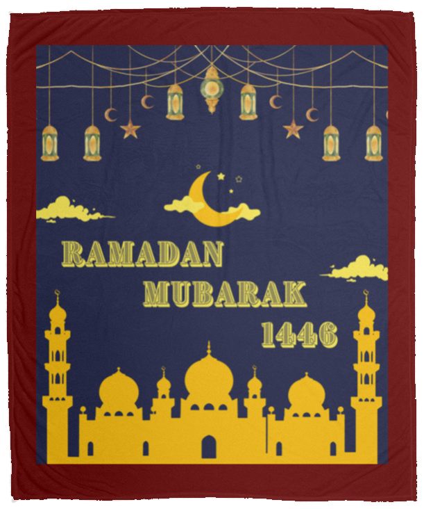 Plush Fleece Blanket - 50x60: RAMADAN MUBARAK 1446